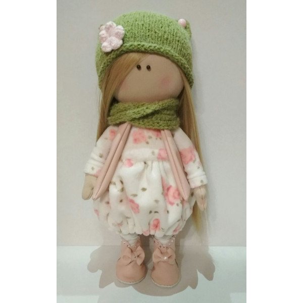 Интерьерная текстильная кукла ручной работы Софи