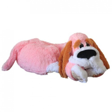 Мягкая игрушка Собака Серапей лежачий (С)И /30 см/, цвет Розовый