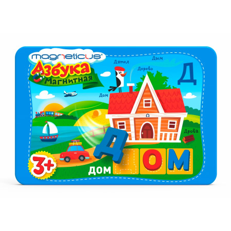 Конструктор MAGNETICUS МА-084 Магнитная Азбука с заданиям