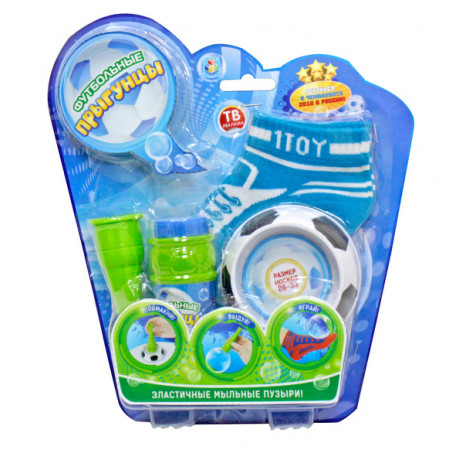 Эластичные мыльные пузыри 1TOY Т59341 Футбольные Прыгунцы 26 - 33, 5+