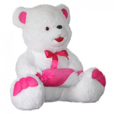 Мягкая игрушка Медведь с конфетой (С)И /58 см/, цвет Белый