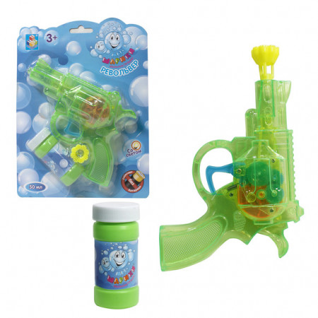 Мыльные пузыри 1TOY Т58740 Мы-шарики! Револьвер и мыльные пузыри, 3+