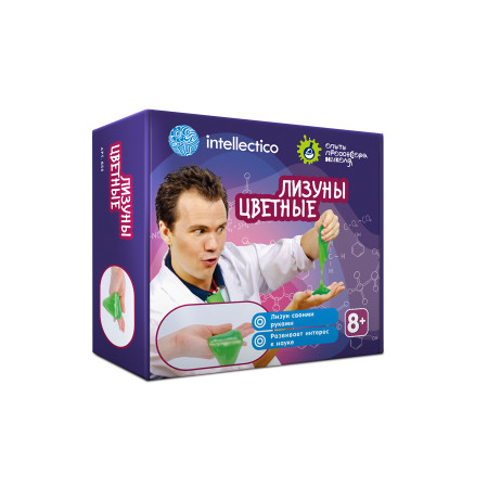 Набор для опытов INTELLECTICO 855 Опыты профессора Николя. Лизуны цветные Набор для опытов INTELLECTICO 855 Опыты профессора Николя. Лизуны цветные