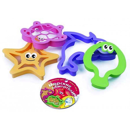 Формочка для песка и снега БИПЛАНТ 16016 Морские обитатели, 4 шт. № 2, 3+