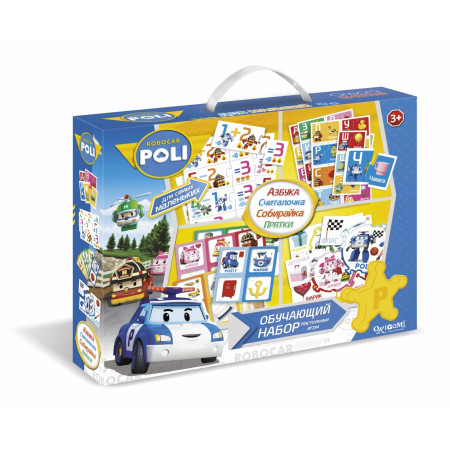 Обучающий набор ORIGAMI 02635 Robocar 4 в1 Азбука.Считалочка.Прятки.Собирайка