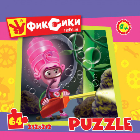 Пазл ORIGAMI 11693 Фиксики Мася с инструментом 64шт