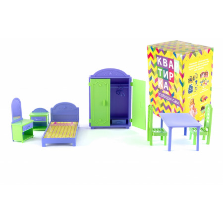 Набор кукольной мебели ПЛАСТМАСТЕР 22180 Квартирка