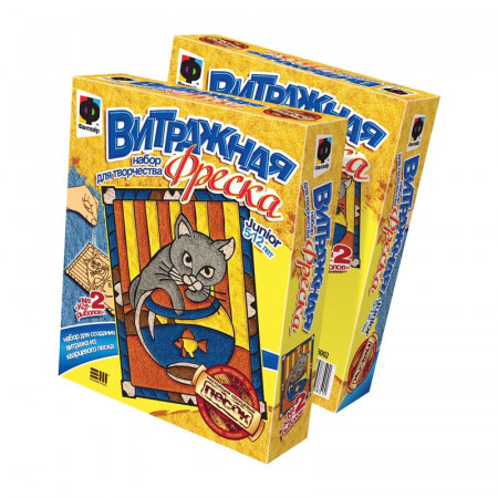 Фреска ФАНТАЗЕР 408002 Кот-рыболов витражная Фреска ФАНТАЗЕР 408002 Кот-рыболов витражная