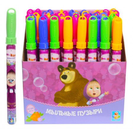 Мыльные пузыри 1TOY Т59624 Маша и Медведь колба 60 мл.