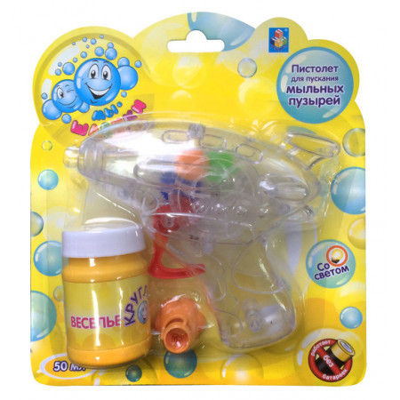 Мыльные пузыри 1TOY Т58742 Мы-шарики! Пистолет и мыльные музыри