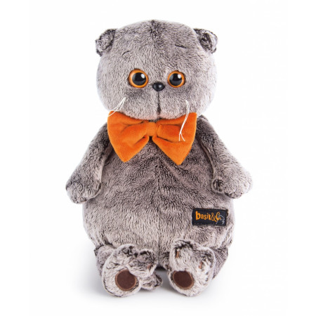 Мягкая игрушка BUDI BASA Ks25-031 Басик в рыжем бархатном банте 25 см