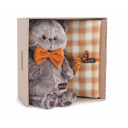 Мягкая игрушка BUDI BASA Ks25-034 Басик с пледом 25 см