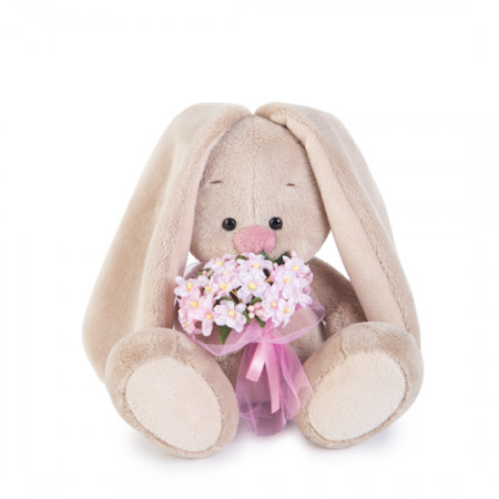 Мягкая игрушка BUDI BASA SidX-185 Зайка Ми с бледно-розовым букетом (малыш)