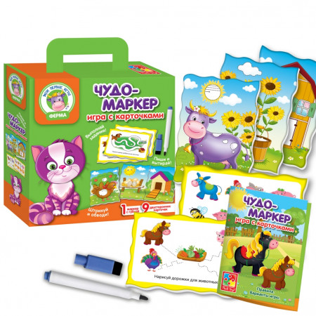 Развивающая игра VLADI TOYS VT2100-12 Чудо-маркер Ферма