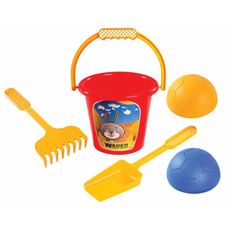 Игровой набор для песочницы WADER 39050 Забава 5 предметов,  с мячом, 3+
