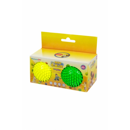 Набор АЛЬПИНА ПЛАСТ 6012221012 Мячи ёжики 85мм желтый+зеленый