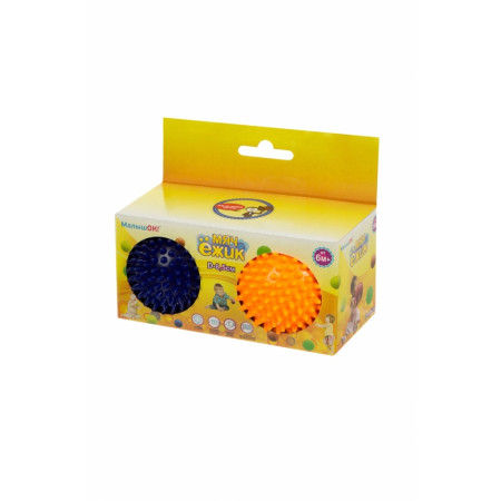 Набор АЛЬПИНА ПЛАСТ 6012221052 Мячи ёжики 85мм оранжевый+синий Набор АЛЬПИНА ПЛАСТ 6012221052 Мячи ёжики 85мм оранжевый+синий