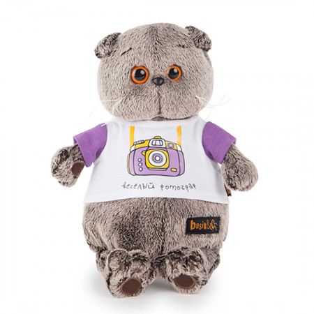 Мягкая игрушка BUDI BASA Ks30-056 Басик Веселый фотограф 30 см
