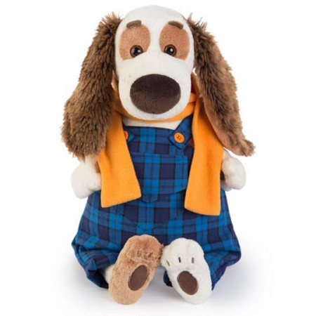 Мягкая игрушка BUDI BASA Bart27-003 Бартоломей в синем комбинезоне 27 см