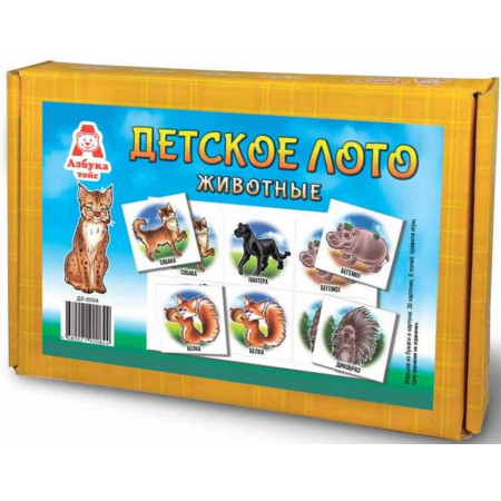 Настольная игра АЗБУКА ТОЙС ДЛ-0004 Лото Животные