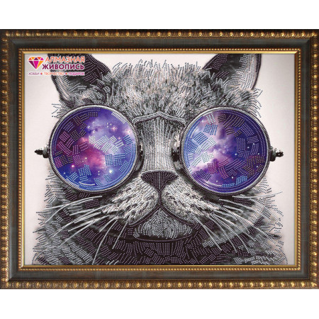 Алмазная мозаика АЛМАЗНАЯ ЖИВОПИСЬ АЖ-3003 Кот в очках Алмазная мозаика АЛМАЗНАЯ ЖИВОПИСЬ АЖ-3003 Кот в очках