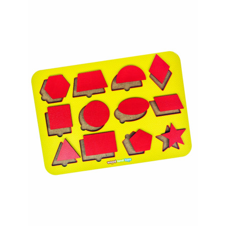 Рамка-вкладыш WOODLAND 082101 Монтессори геометрия 1