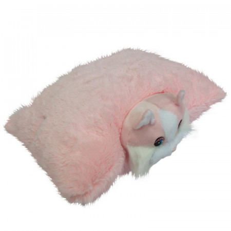 Мягкая игрушка Подушка - кот (С)И /38 см/, цвет Розовый