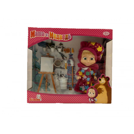 Кукла SIMBA 9302047 Маша в одежде художницы
