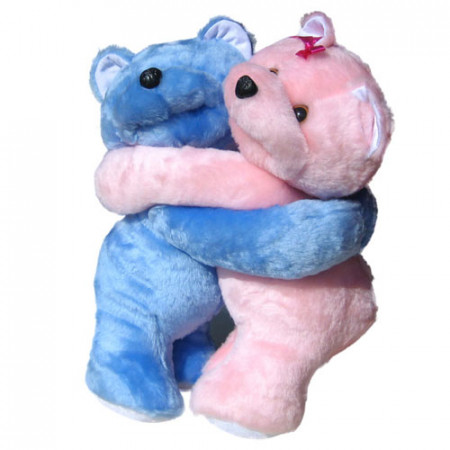 Мягкая игрушка Медвежата сладкая парочка (С)Пл /40 см/, цвет Голубой/розовый