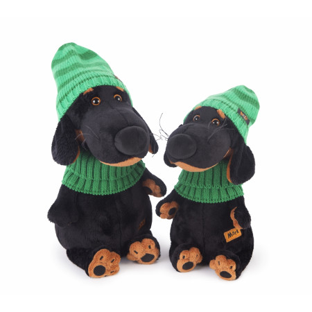 Мягкая игрушка BUDI BASA Vaks25-009 Ваксон в зеленой шапке и шарфе