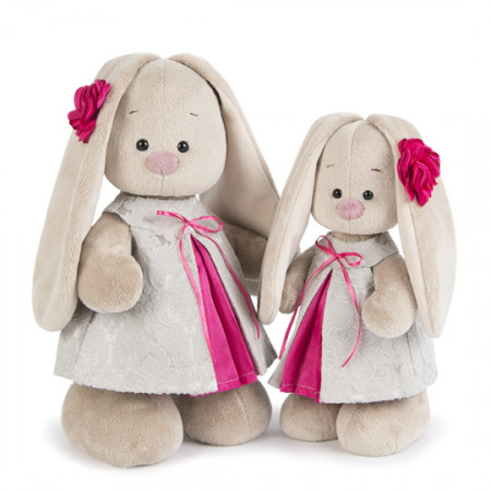 Мягкая игрушка BUDI BASA StS-198 Зайка Ми в платье из жаккарда (малая)
