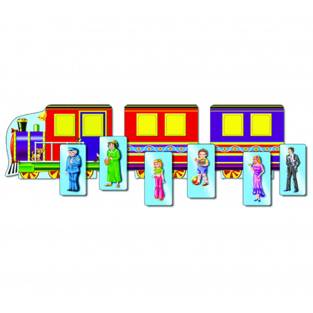 Развивающая игра РАДУГА Паровозик (с кармашками) С-610