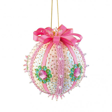 Набор для творчества ВОЛШЕБНАЯ МАСТЕРСКАЯ ШП-06 Шар Нежность розовый новогодний