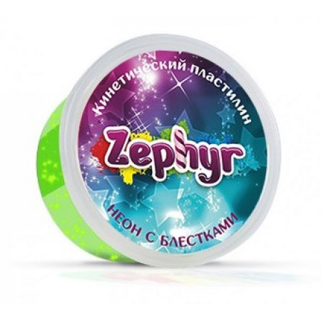 Масса для лепки ZEPHYR 00-00000865 Зелёная неоновая с блёстками