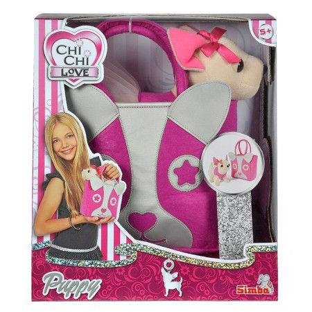 Мягкая игрушка CHI CHI LOVE 5897403 Собачка с розовой сумкой. Мягкая игрушка CHI CHI LOVE 5897403 Собачка с розовой сумкой.