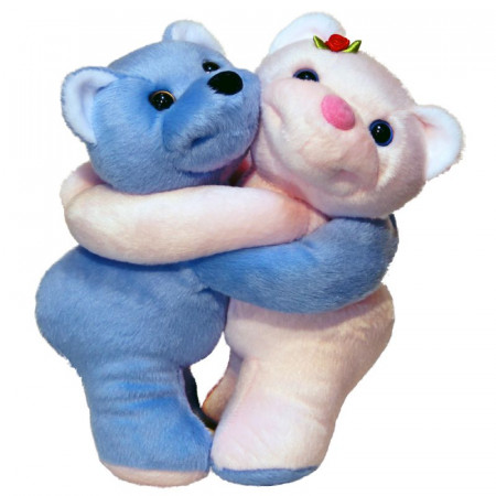 Мягкая игрушка Медвежата сладкая парочка (М)Пл /30 см/, цвет Голубой/розовый