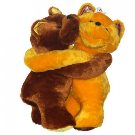 Мягкая игрушка Медвежата сладкая парочка (М)Пл /30 см/, цвет Рыжий/желтый