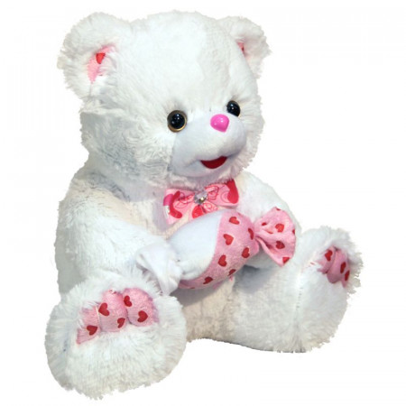 Мягкая игрушка Медведь с конфетой (мини)И /29 см/, цвет Белый