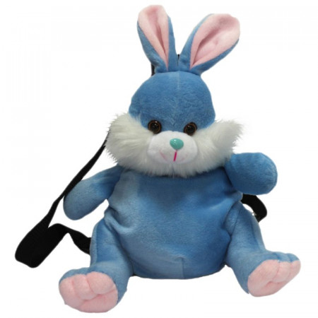 Мягкая игрушка Рюкзачок заяц (М) /44 см/, цвет Голубой