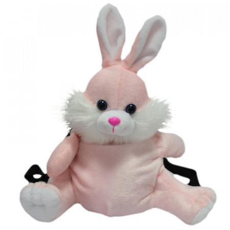 Мягкая игрушка Рюкзачок заяц (М) /44 см/, цвет Розовый