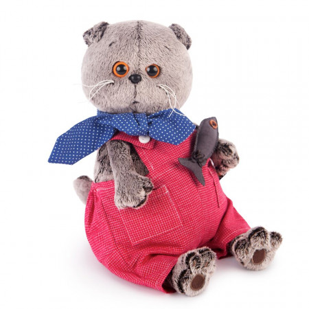 Мягкая игрушка BUDI BASA Ks19-066 Басик в красном комбинезоне 19см