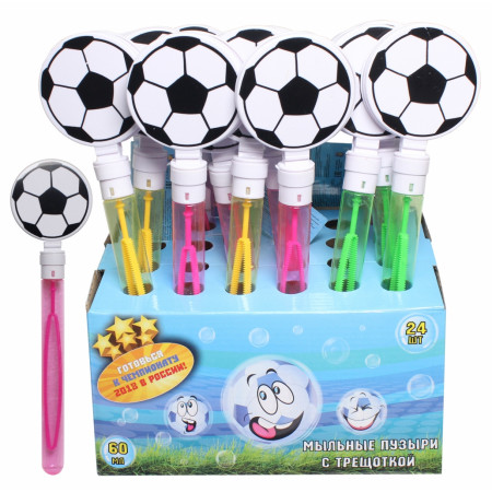 Мыльные пузыри 1TOY Т59651 Готовимся к Чемпионату! 60 мл колба