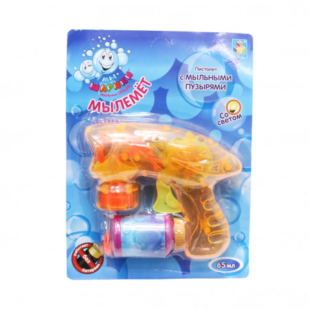 Набор 1TOY Т58738 Пистолет для мыльных пузырей