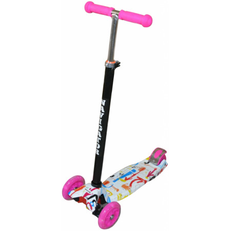Самокат 1TOY Т59982 Navigator бело-розовый