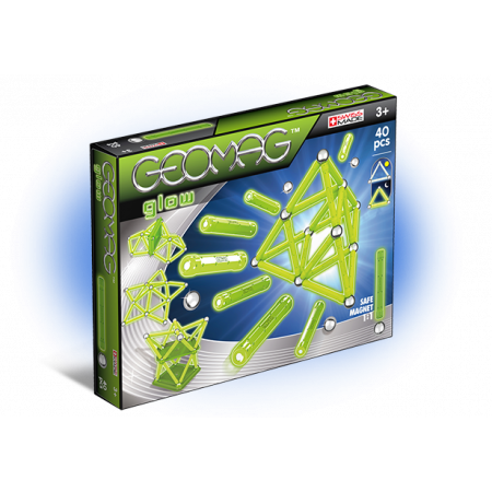 Магнитный конструктор GEOMAG 330 Glow 40 деталей