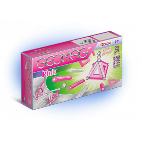 Магнитный конструктор GEOMAG 340 Pink 22 детали