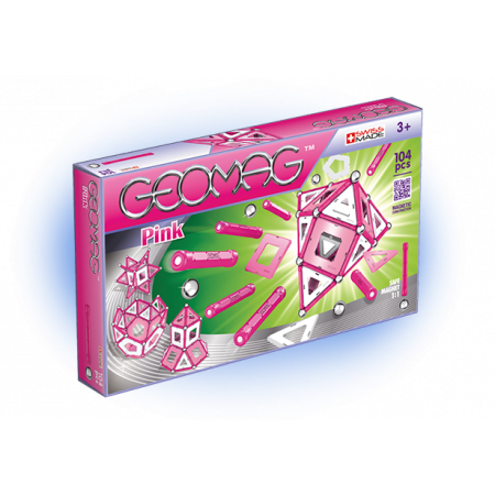 Магнитный конструктор GEOMAG 344 Pink 104 детали