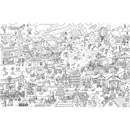 Раскраска-плакат GLOBEN PA066 Мой город 120х80см