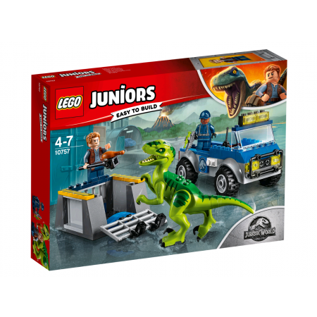 Конструктор LEGO 10757 Juniors Jurassic World Грузовик спасателей для перевозки раптора