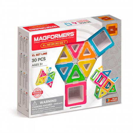 Магнитный конструктор MAGFORMERS 706006 XL Neon 30 set